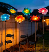 Illuminated Colorful Flower Yard Fixtures