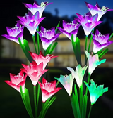 Illuminated Lily Flowers for your Yard Card (includes 4)