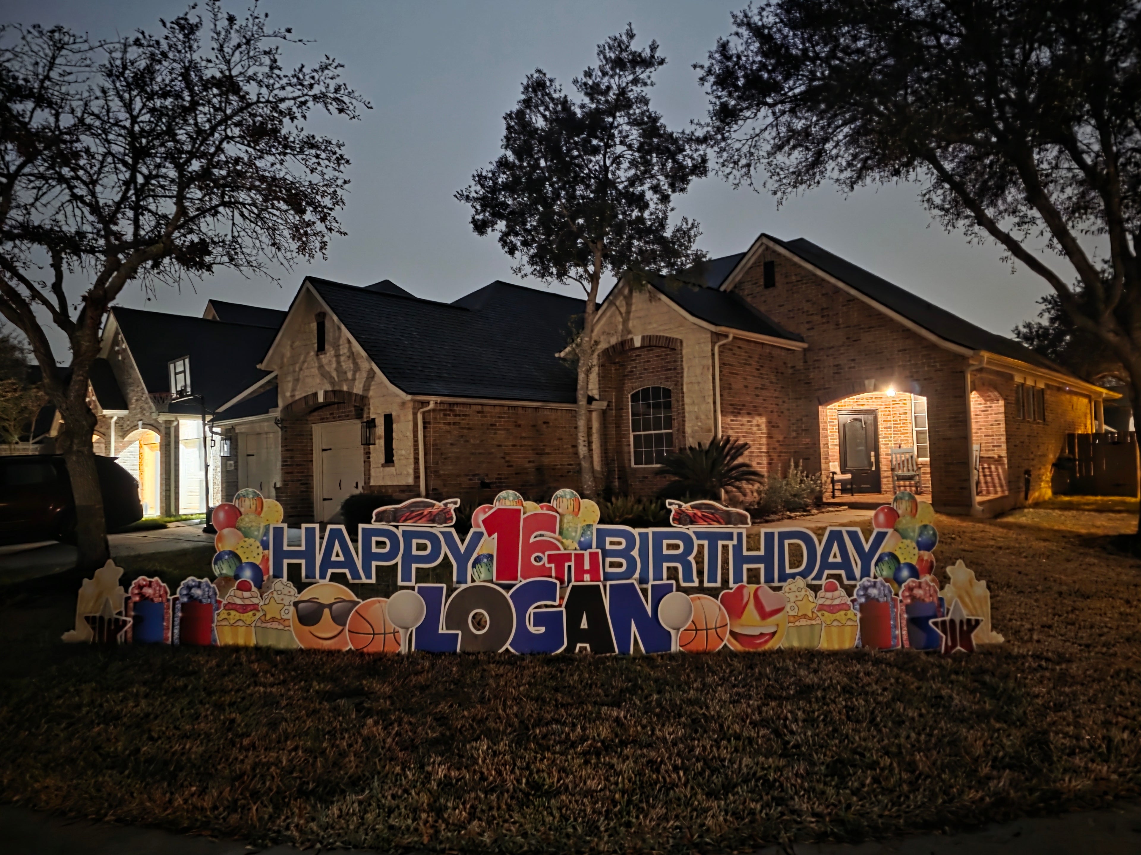 Happy Birthday Yard sign Houston, TX