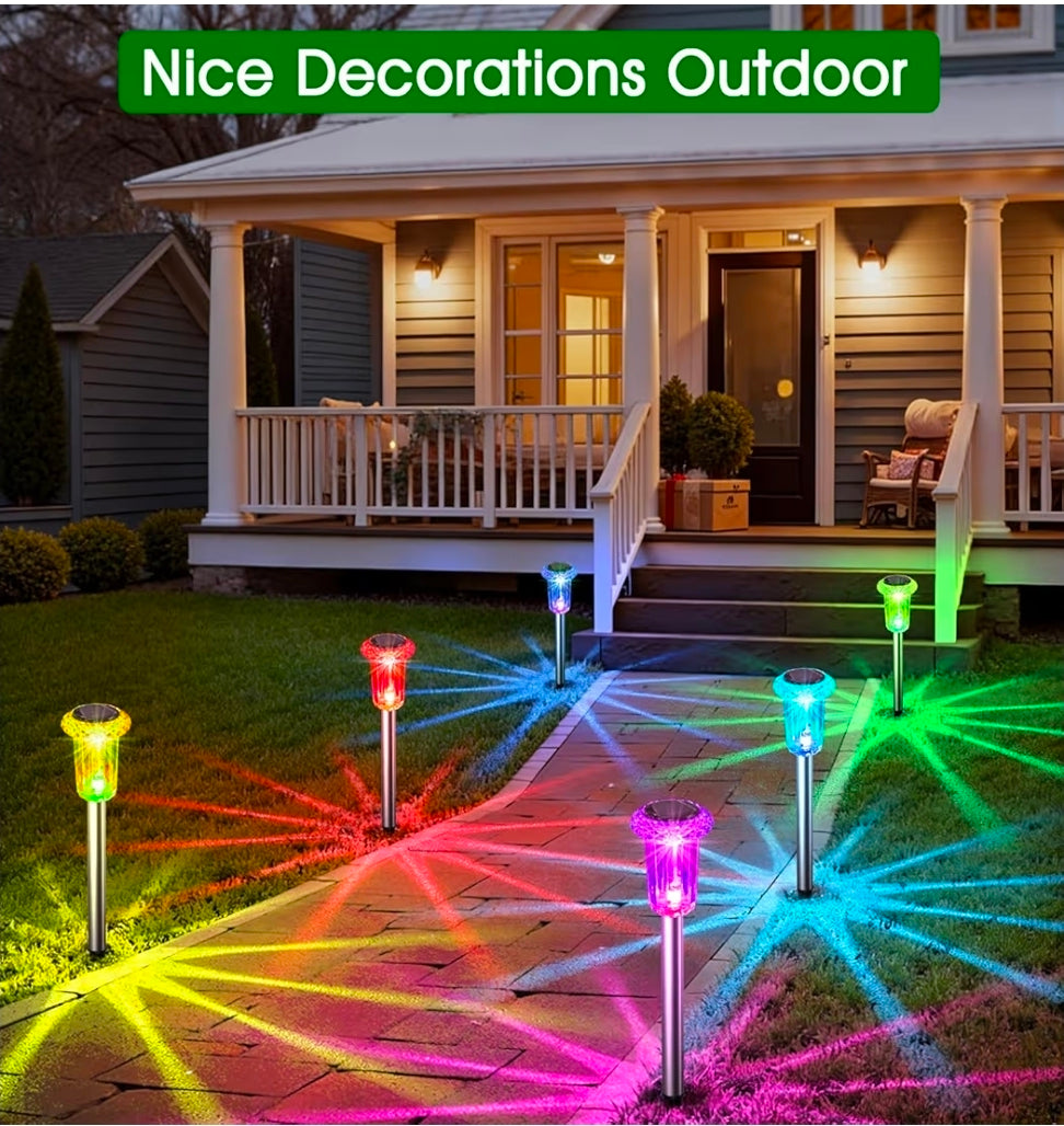 Solar Lights Outdoor Waterproof, Stake Lighting up the Yard!