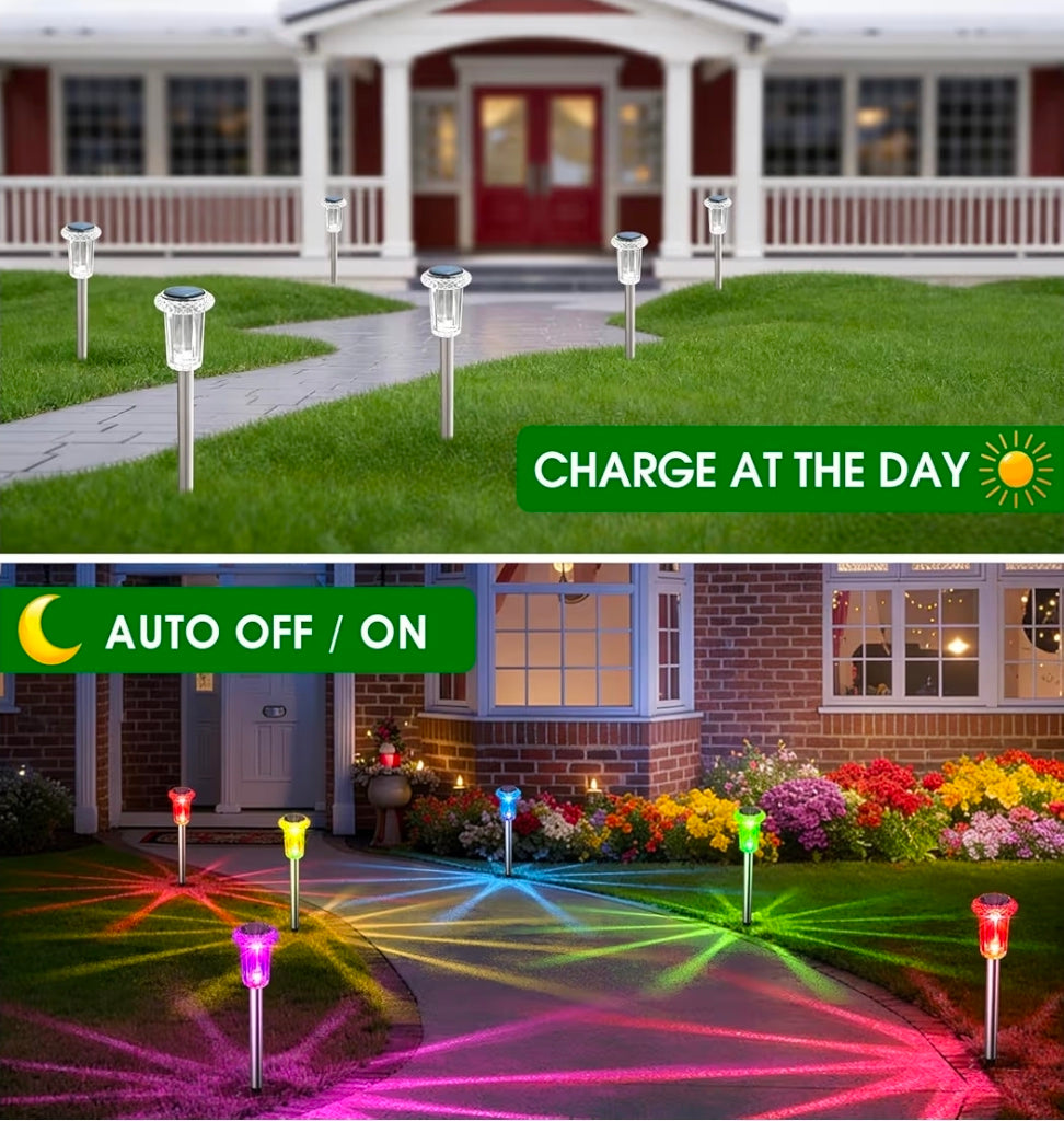 Solar Lights Outdoor Waterproof, Stake Lighting up the Yard!