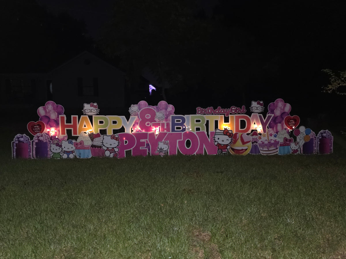 Renta de Letrero de Feliz Cumpleaños para Jardín