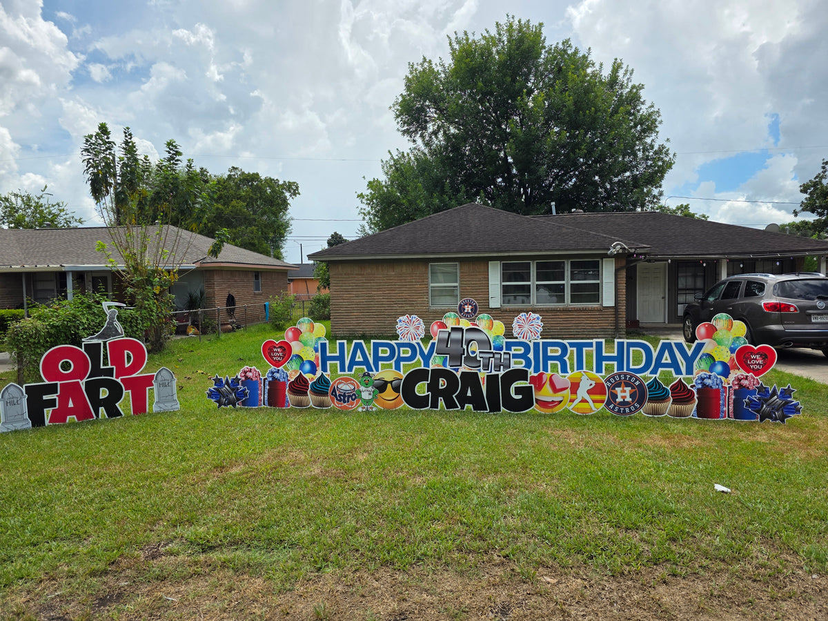 Happy Birthday Yard Sign Rental
