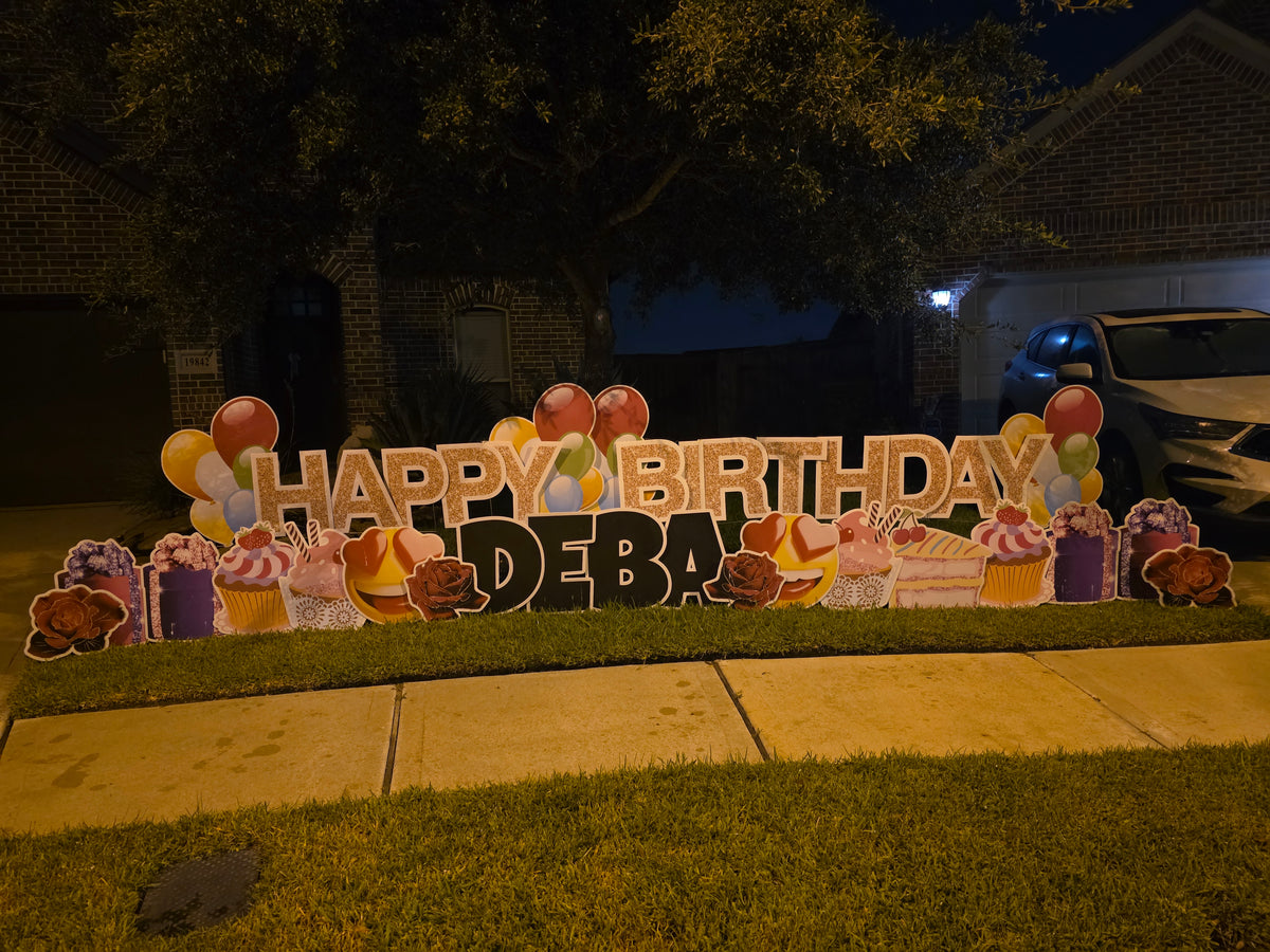 Happy Birthday Yard Sign Rental